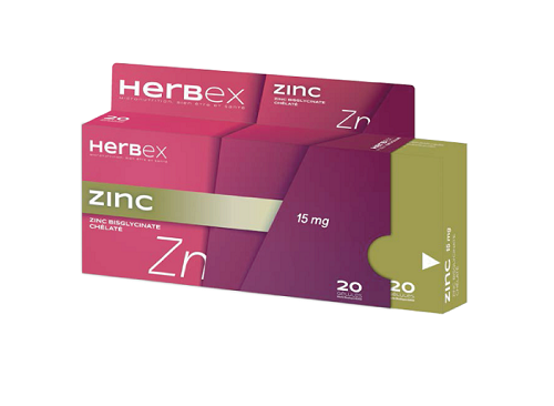 HERBEX ZINC 15MG BT20