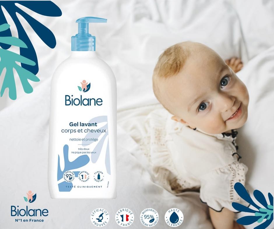 BIOLANE GEL LAVANT  2EN 1 CORPS ET CHEVEUX 750ML